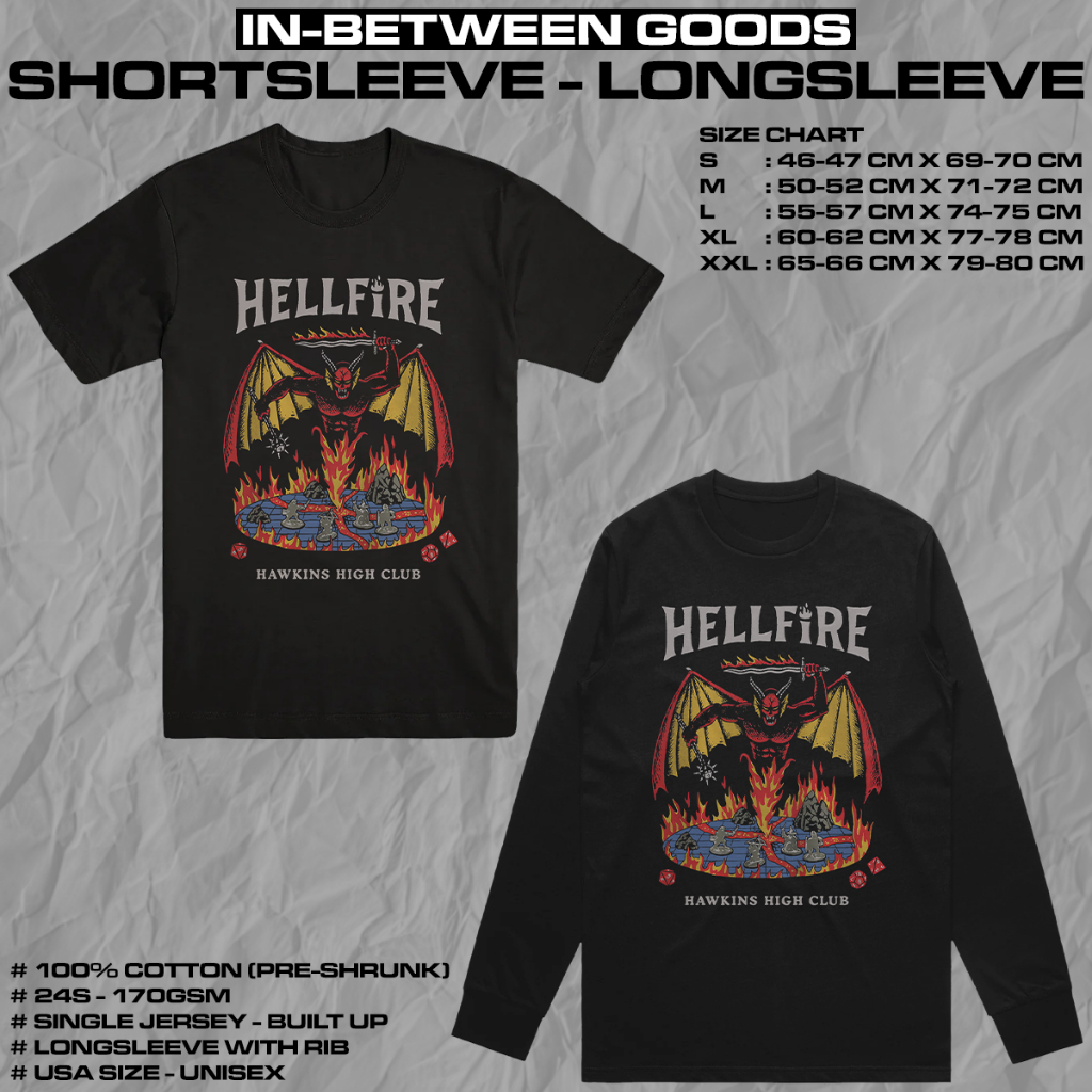 STRANGER THINGS - HELLFIRE CLUB | T-SHIRT | LONGSLEEVE | MOVIE MERCH
