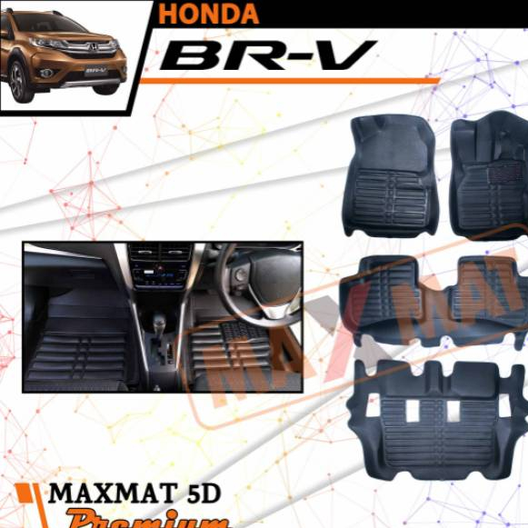 Karpet Honda BRV Maxmat 5D Premium Karpet Mobil BRV Mangkok Mangkuk