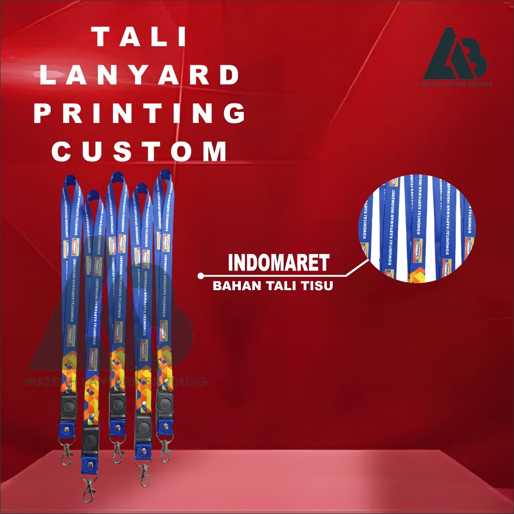 TALI LANYARD INDOMARET/GANTUNGAN NAME TAG INDOMARET/KALUNG ID CARD INDOMARET