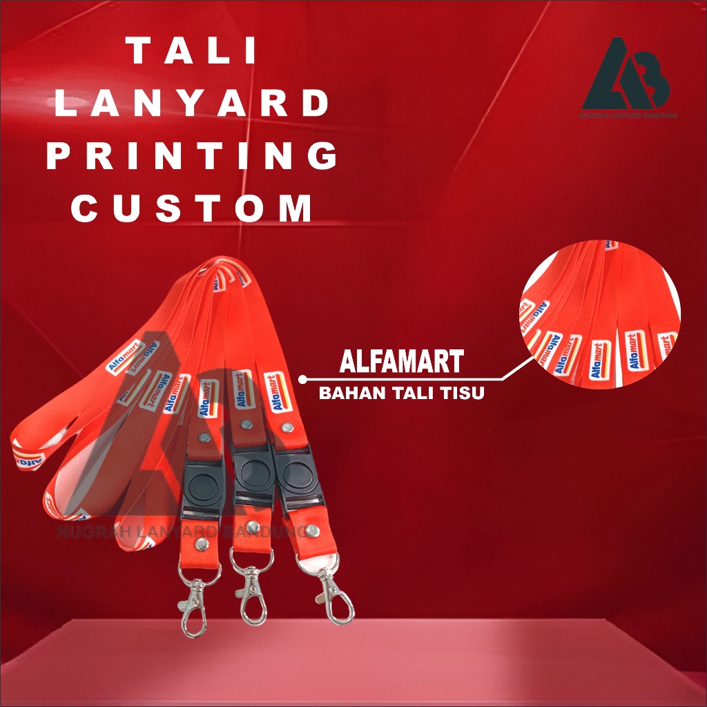 

Tali lanyard idcard Alfamart/lanyard Alfamart/gantungan id card Alfamart/kalung Alfamart