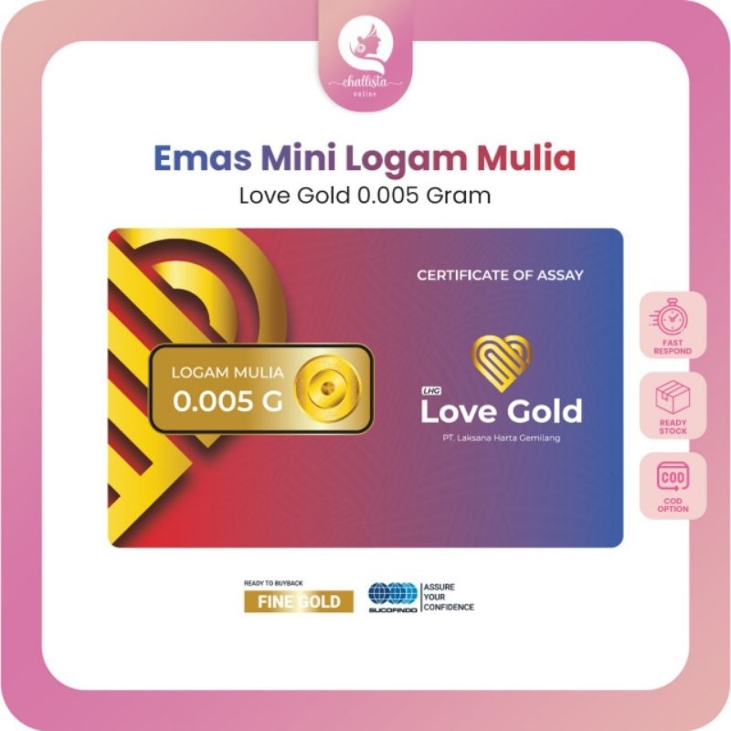 LOVE GOLD Lovegold emas mini babygold baby gold 0.005