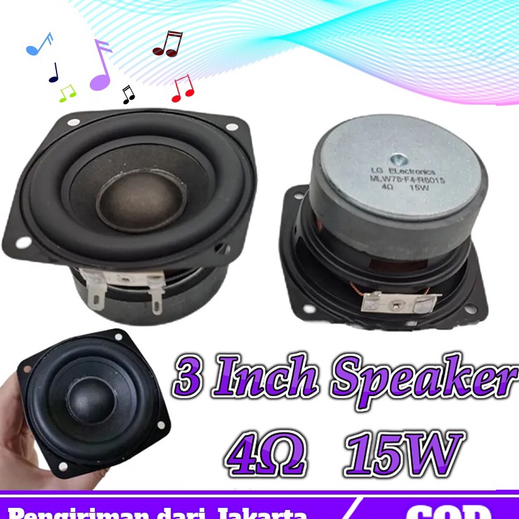 Barang spotMini Subwoofer Speaker 3 Inch 15W High Power HIFI Low Bass 3 in Magnet Tebal Karet Besar p Kemasan Baru Murah