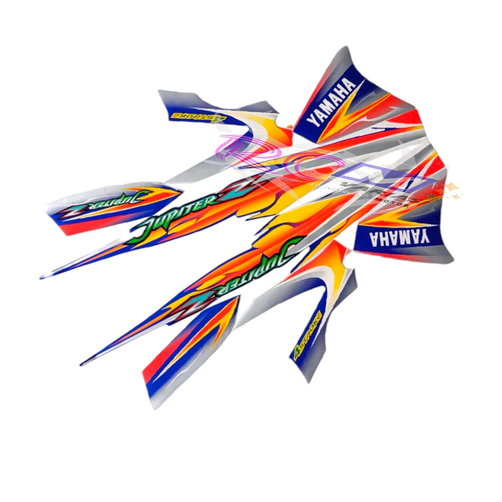 Sticker bodi Yamaha Jupiter z old 2004 2005 Silver Biru stiker striping Lis Polet body Jupiter berku