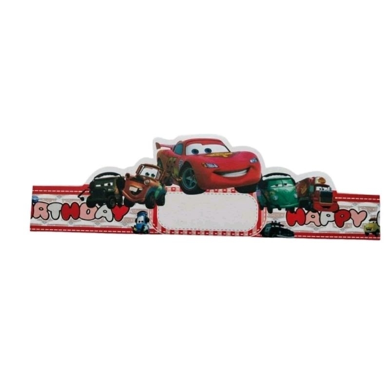Topi CARS MCQUEEN 10pcs topi ulang tahun anak dekorasi pesta ulang tahun CARS MCQUEEN perlengkapan p