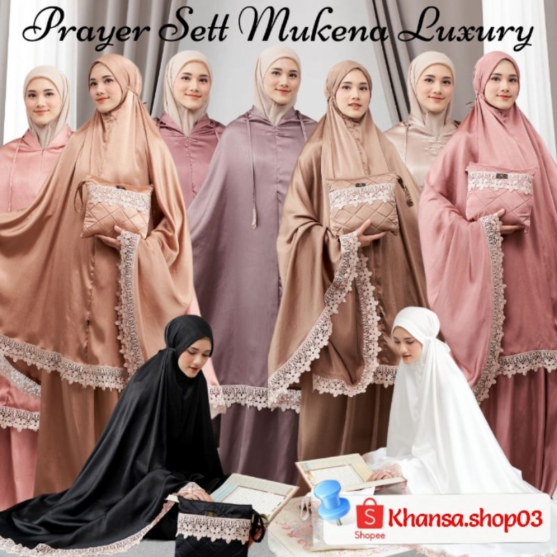 [COD✔️] MUKENA DEWASA PRAYER SETT LUXURY SILK BY ARMII ||ARMII.ID||SANTORINI||ARMANI SILK PREMIUM CO