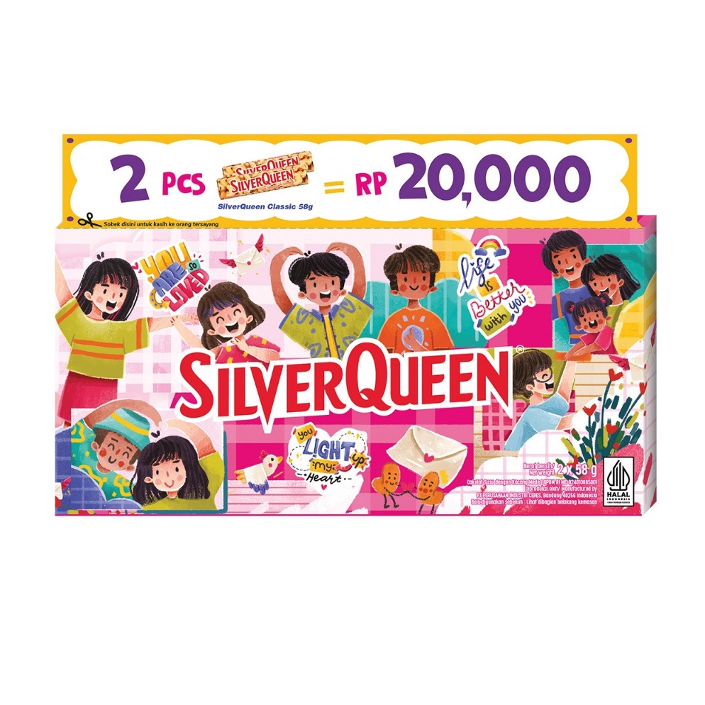 

KSQ813 Perdana Silverqueen MEDE 58gr isi 2 pcs valentine