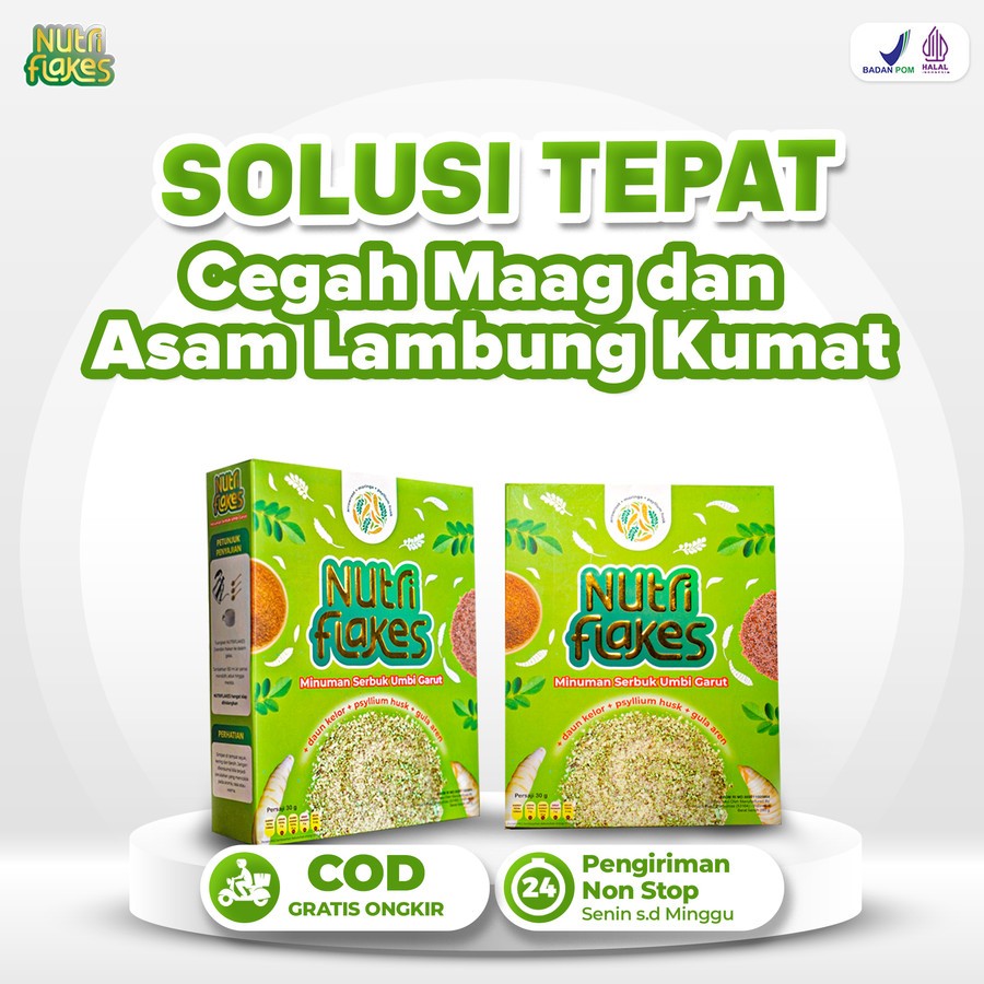 

NUTRIFLAKES SEREAL SEHAT UMBI GARUT - SOLUSI UNTUK GANGGUAN PENCERNAAN
