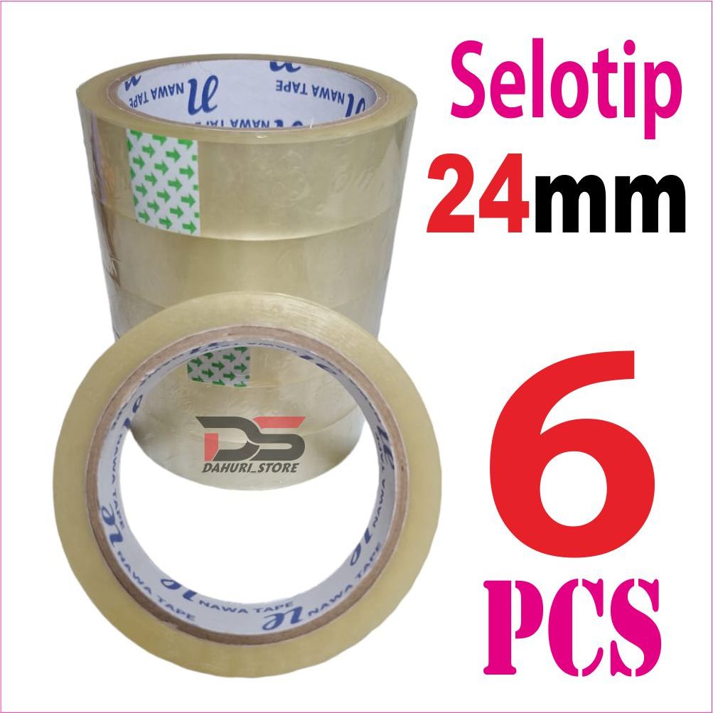 

PROMOOO!!! 1 SLOP SOLATIP ( 6 PCS ) SOLASI BENING / SOLATIP / SELOTIP UKURAN 12mm & 24MM X 72 yard