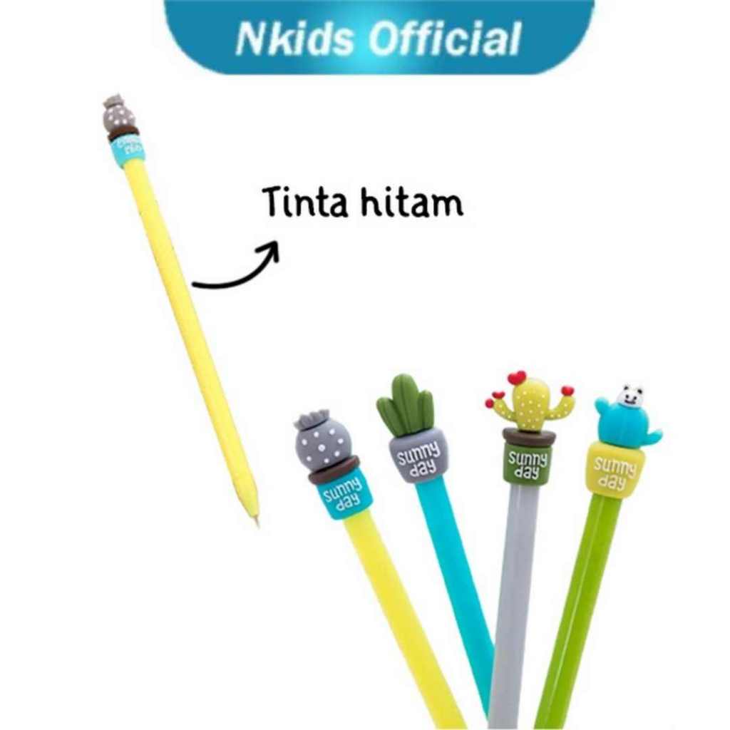 

Bolpoin Gel 4IN1 / Pulpen Lucu Unik Bentuk Pot Kaktus