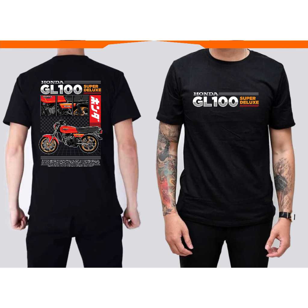 Baju Kaos Atasan Pria Honda GL 100 Deluxe kotak herex Max Pro Original kaos Murah Sablon Digital DTF