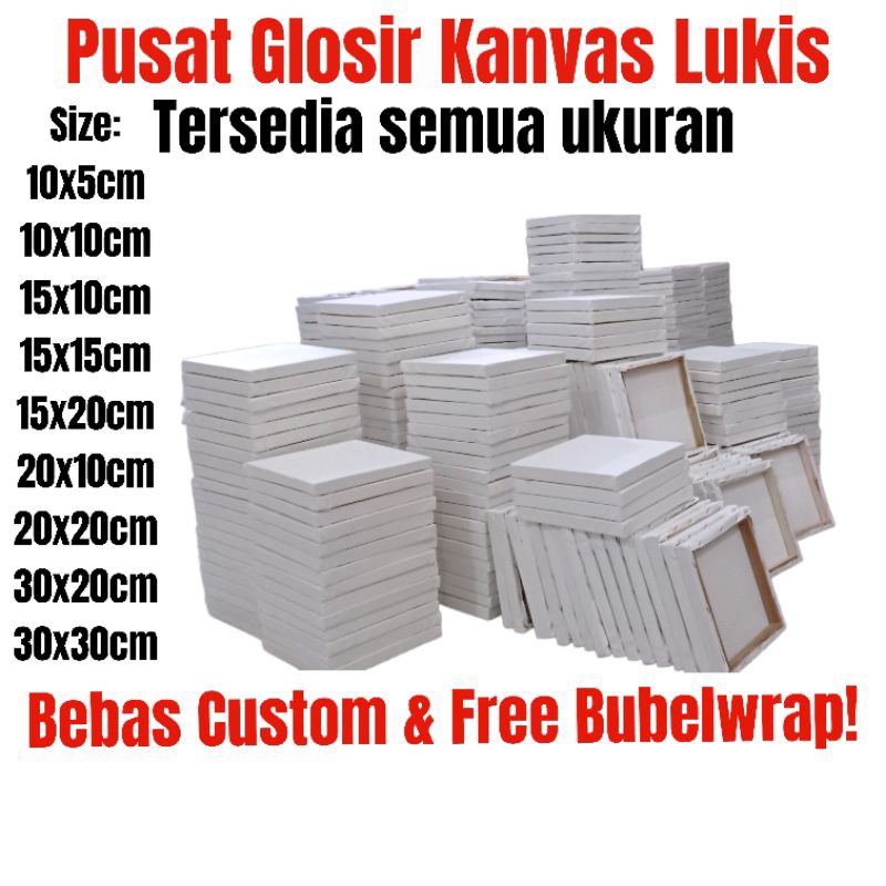 

kanvas lukis canvas lukis 20x20 CM sampai 30x20 CM Alat lukis siap pakai