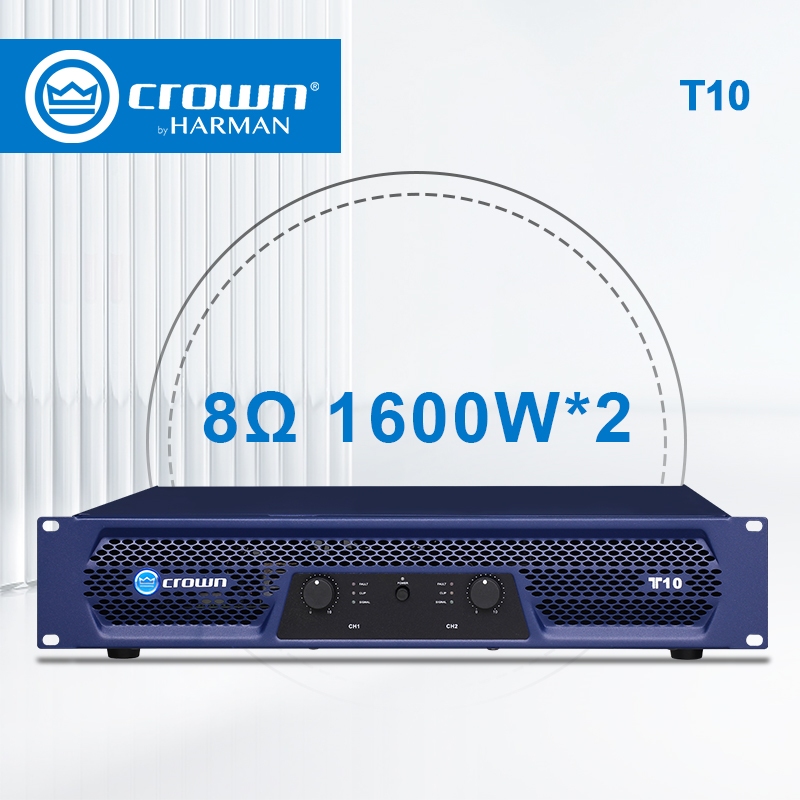 crown/original T10  8Ohm power 1600watt x2 profesional power amplifier