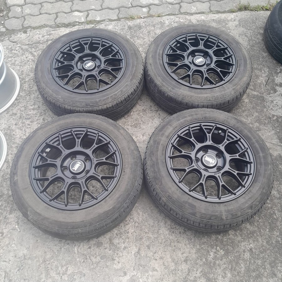 VELG MOBI L SEKEN HSR RAI S5 RING 15 LEBAR 6,5 PCD 5X114 BAN BRIDGESTONE 185 65 R15 PNP ERTIGA LUXIO