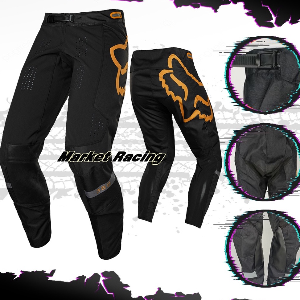 ART F14H Celana Motocross Cross Trail black hitam oren Celana Saja Trabas Pakaian Jersey Jerset pant