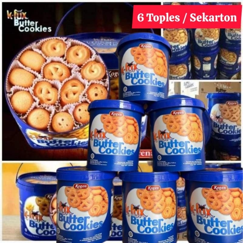 

K-Fox Butter Cookies Sekarton Grosir 6 Toples Biskuit Kogen Lebaran