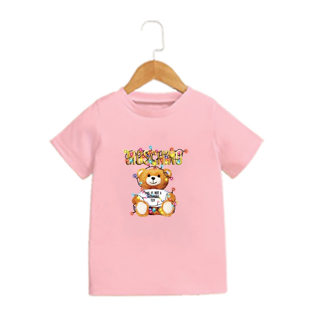 KAOS ATASAN ANAK-ANAK TEDDY BEAR MOSCHINO PEREMPUAN & LAKI-LAKI BAHAN BABY TERRY