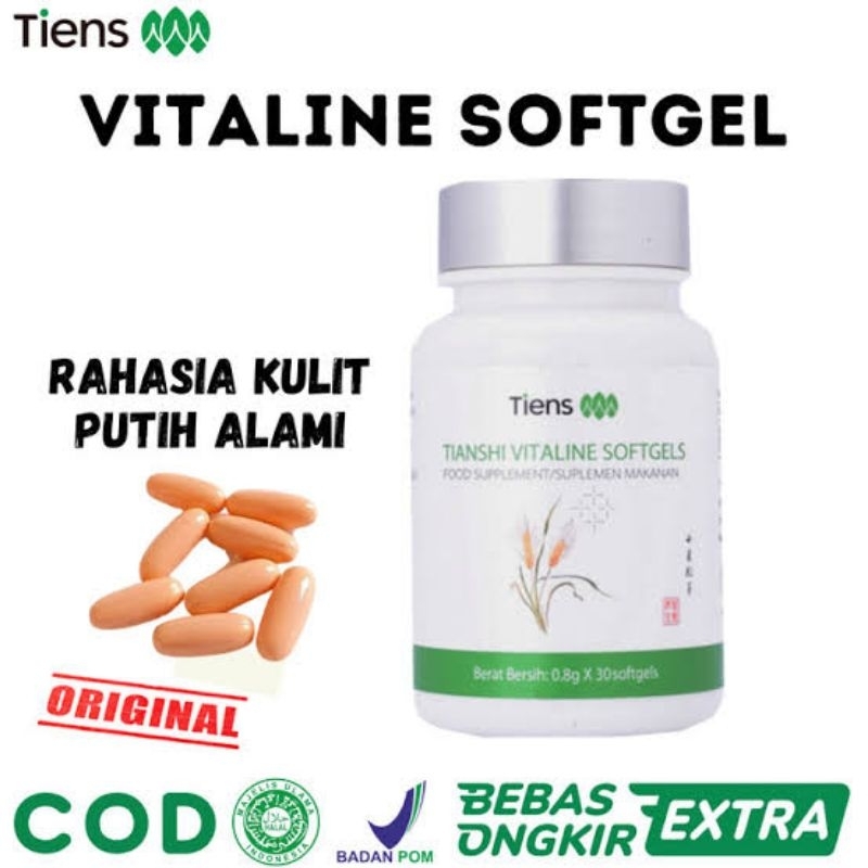 VITALINE SOFGELS || PEMUTIH SELURUH TUBUH || PEMUTIH BADAN || PENCERAH KULIT