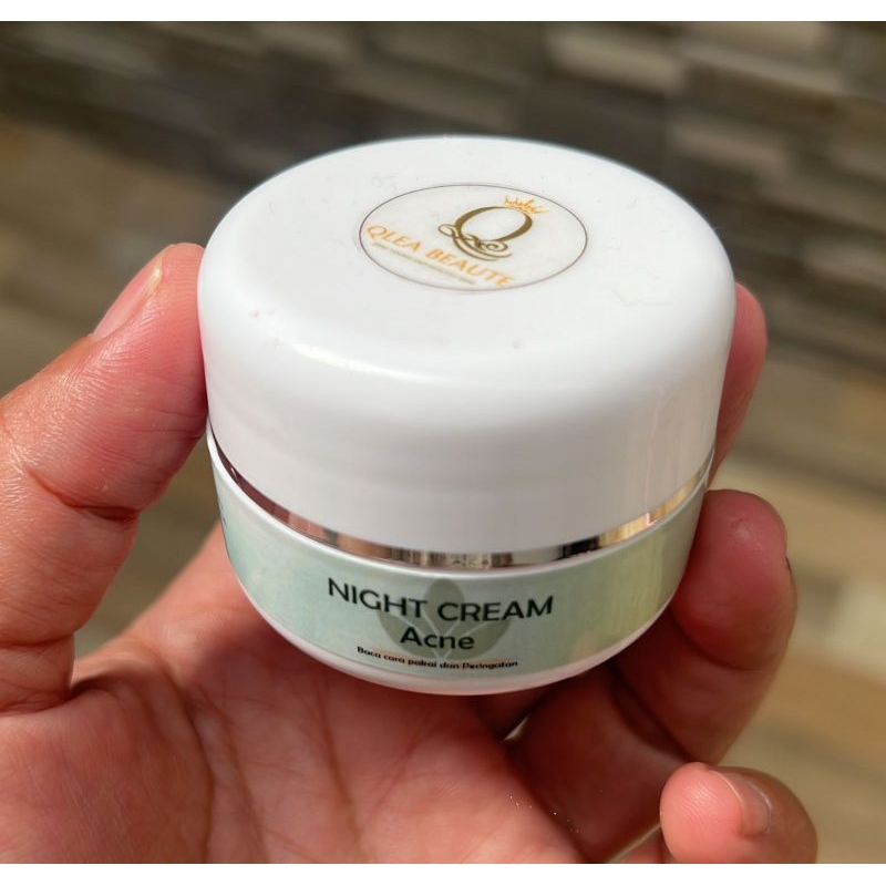 qlea night cream acne Bpom