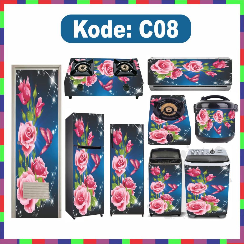 

Stiker 1 set Motif Bunga Flower