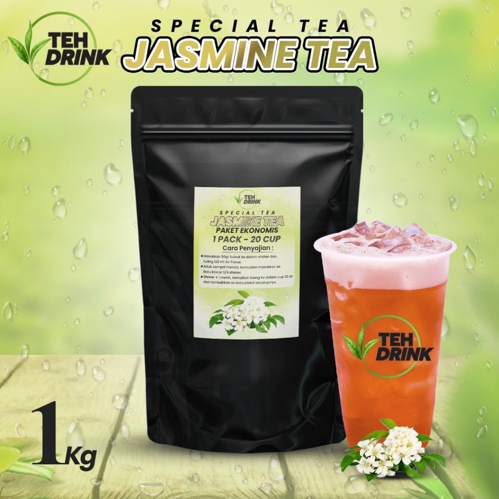 Bubuk teh rasa Jasmine 1kg