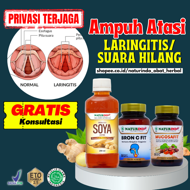 Obat Laringitis Suara Serak Hilang Radang Sakit Tenggorokan Kerongkongan Kering Gatal Dada Sesak Pen