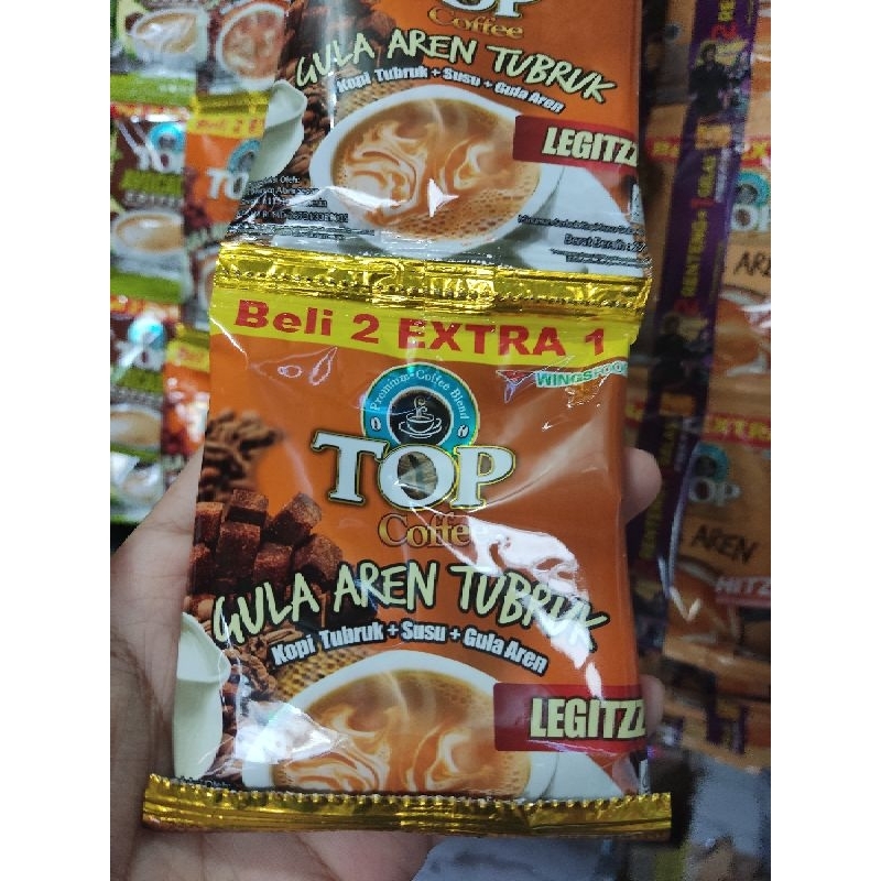 

Top Coffee gula aren tubruk renceng 15 sachet 27gr