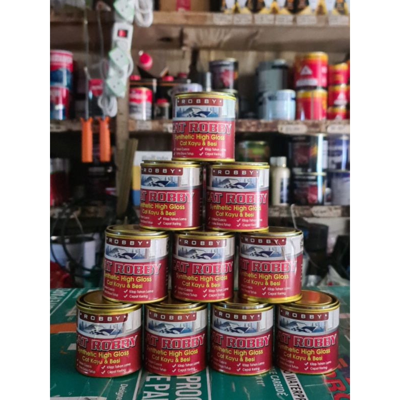 CAT KAYU DAN BESI ROBBY 91 KERAK ABU 200ML