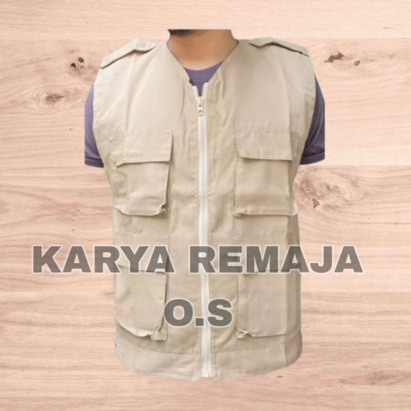 Rompi Polos Katun Rompi Proyek Rompi Lapangan KREEM Rompi Parkir Rompi polos premium