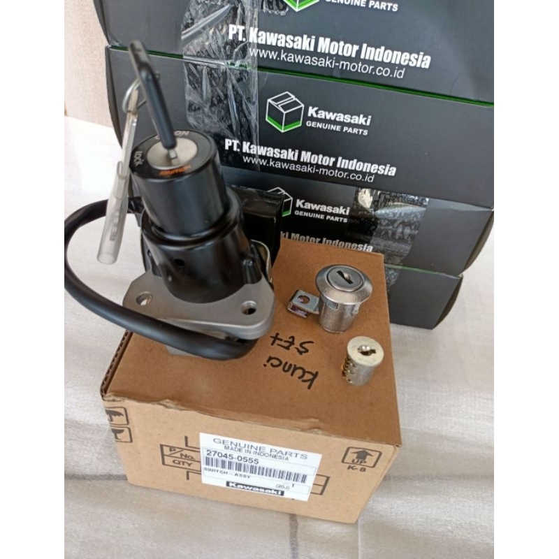 KUNCI SET KAWASAKI NINJA 150 RR NEW, SWITCH ASSY, ORIGINAL PARTS, 27045-0555
