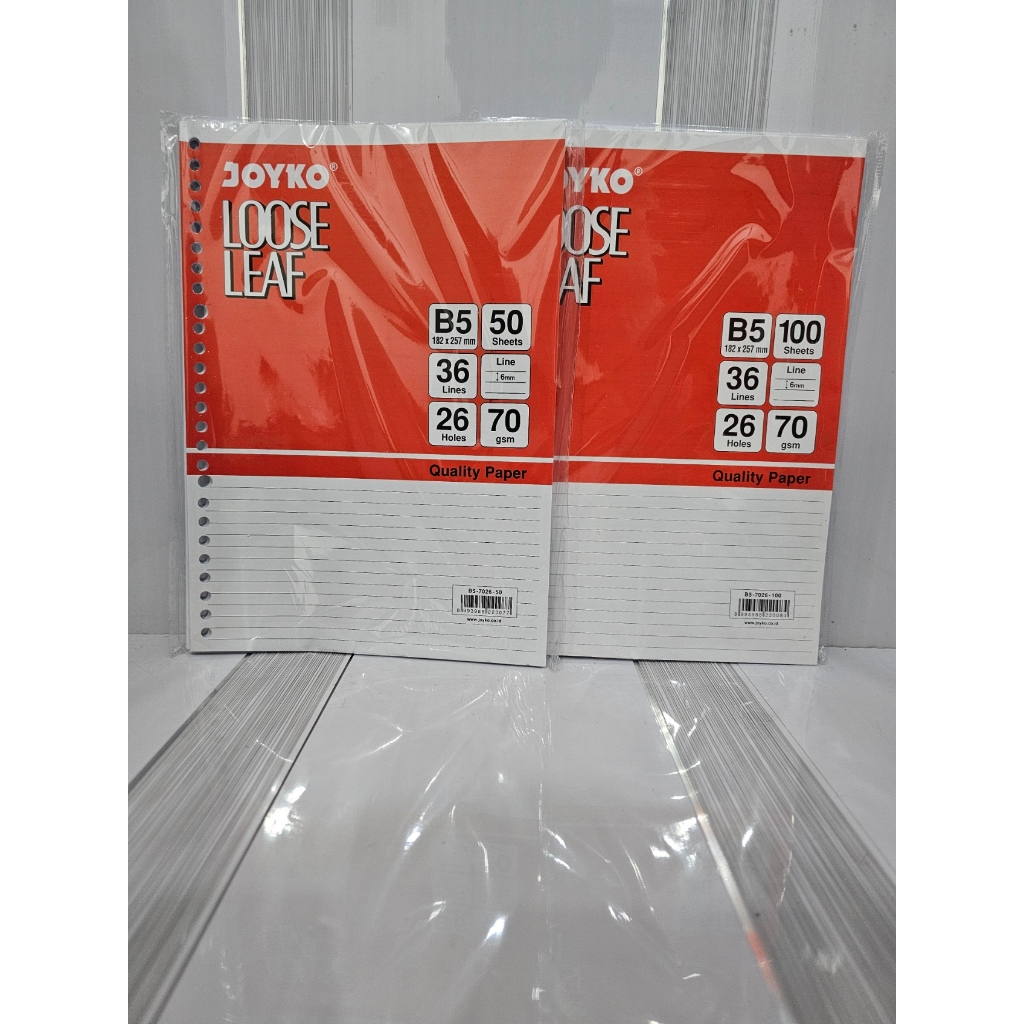 

Joyko Loose Leaf B5 100sheets 50sheets