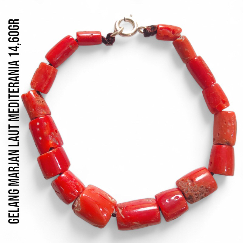 Gelang Marjan Jumbo Tunisia Laut Mediterania Corallium Rubrum