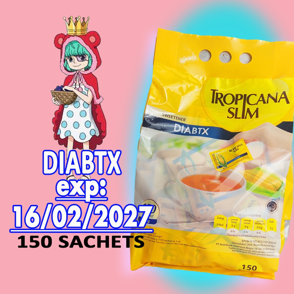 

Tropicana slim diabtx - gula tropicana slim diabtx sweetener 2 gr x 150 sachets