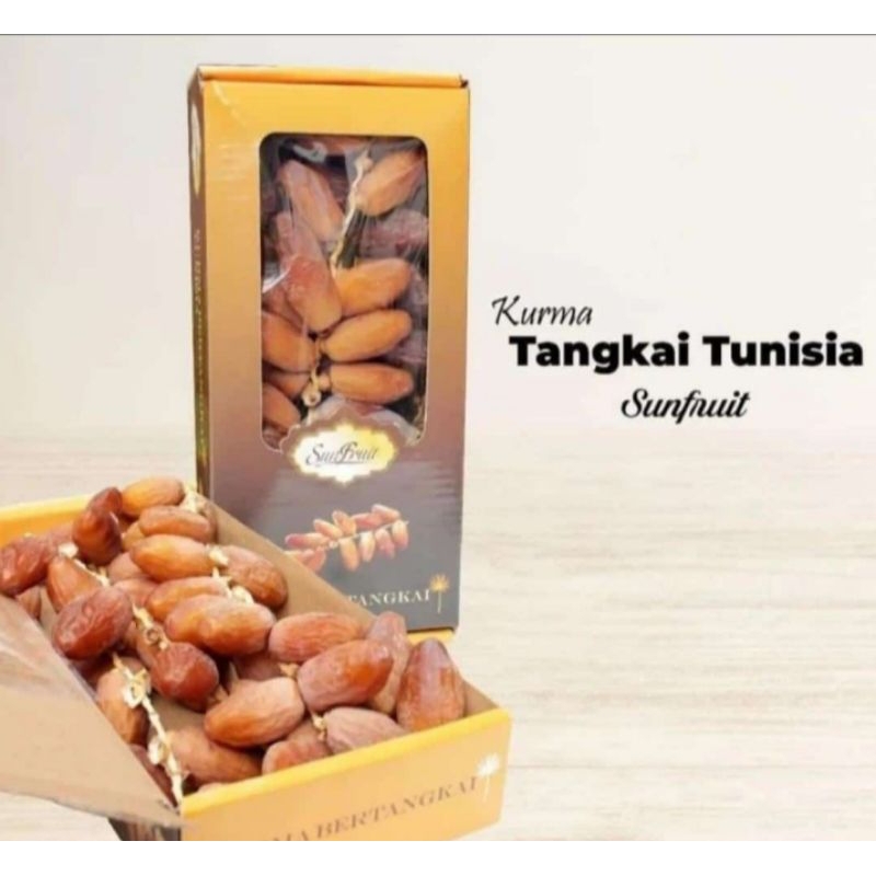 

kurma Tunis Tunisia Sunfrutt Sunfruit 400gr Tangkai