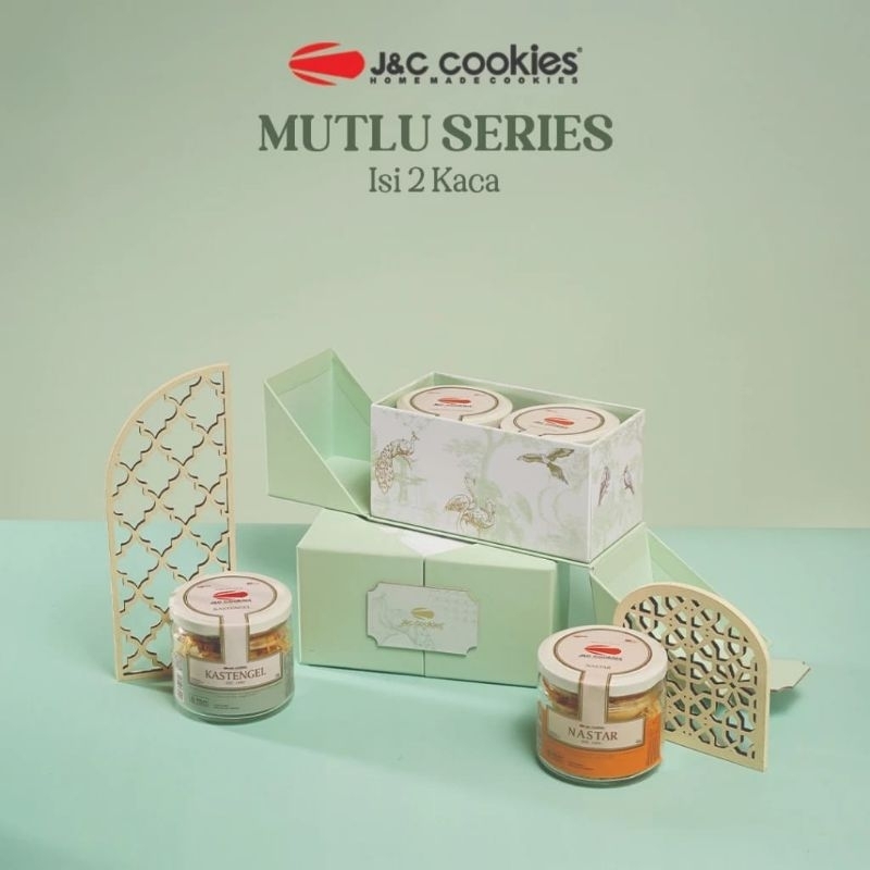 

Hampers JnC Cookies MUTLU SERIES isi 2 toples kaca