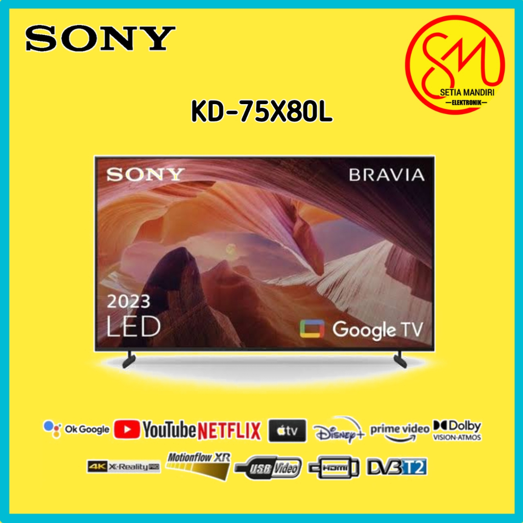 SONY KD-75X80L GOOGLE TV 75 INCH 4K HDR DOLBY ATMOS NEW /