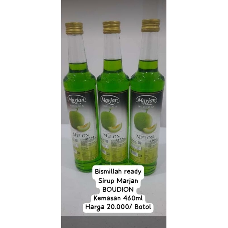 Sirup marjan boudoin kemasan 460 ml.rasa cocopandan,melon, dan moka