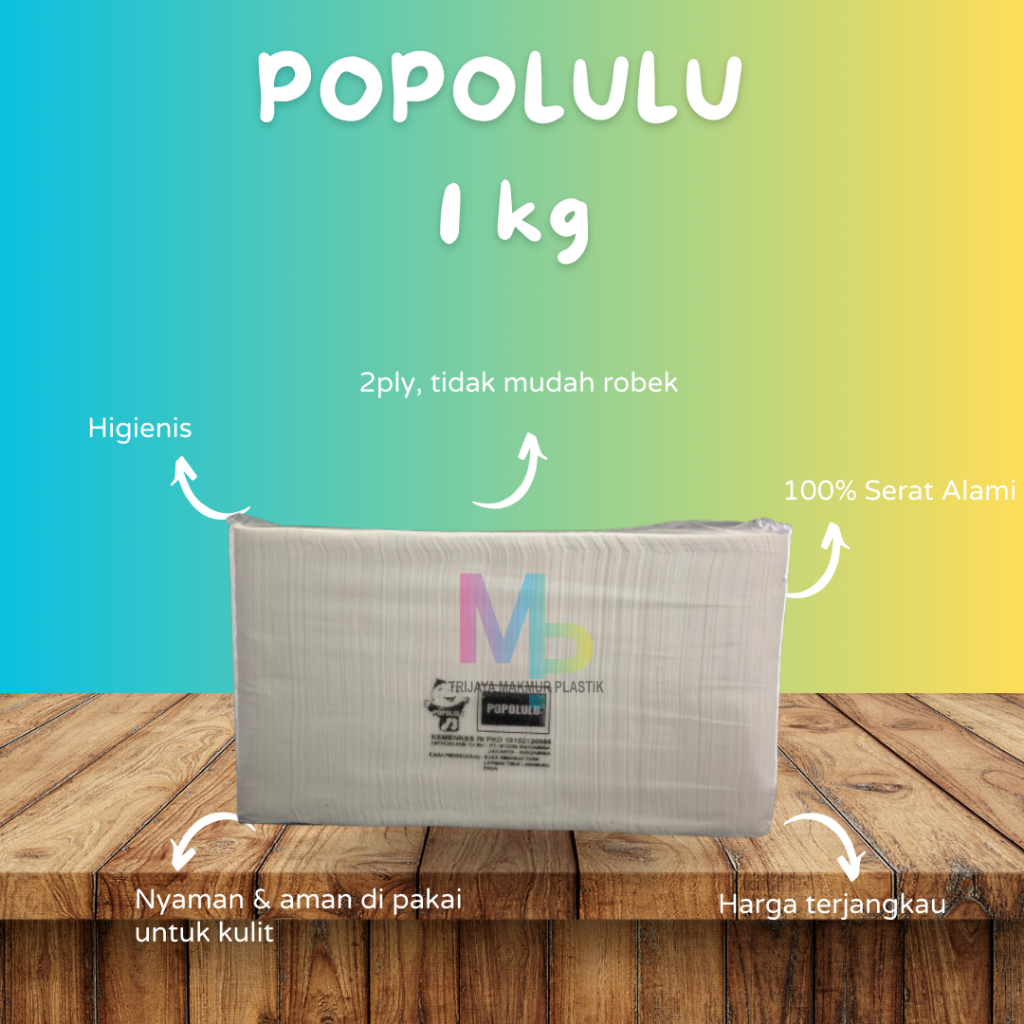 Tisu Facial 1 kg - Popolulu