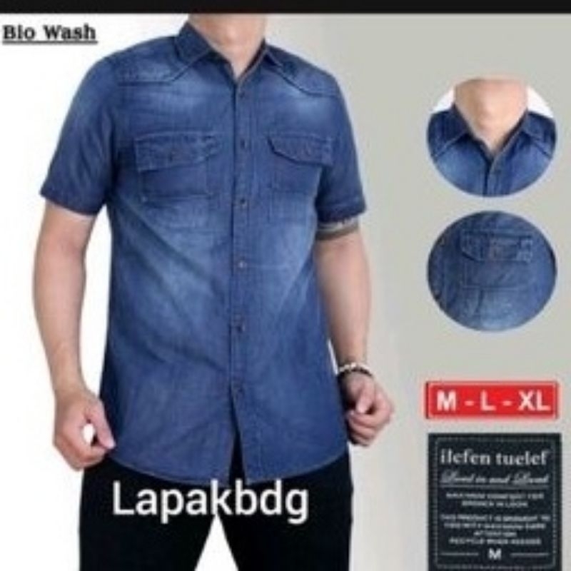 ilefen tuelef kemeja denim original