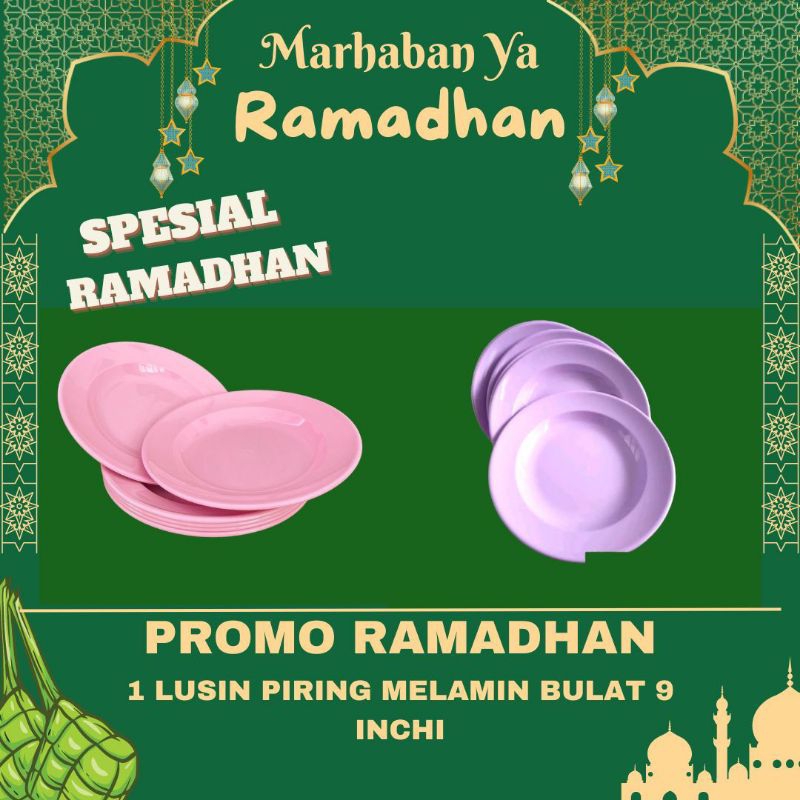 PROMO 1 LUSIN /12 PCS PIRING MAKAN MELAMIN / PIRING MAKAN MELAMIN / COD PIRING MAKAN