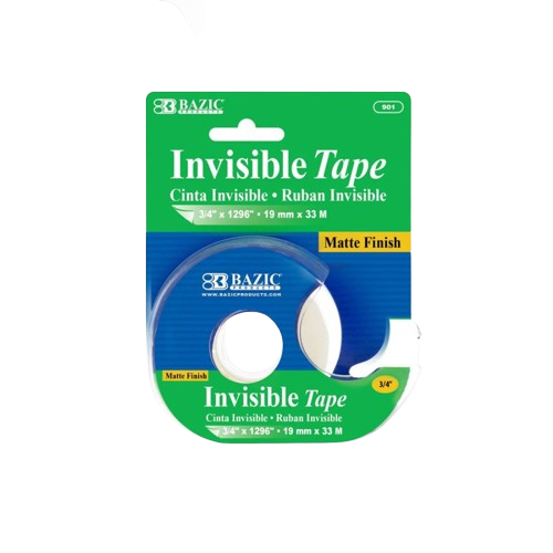 

Bazic Invisible Tape Matte Finish 19mm x 33m - Selotip Transparan