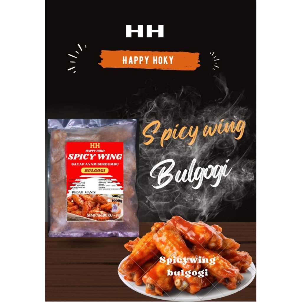 

Happy Hoki spicy wing rasa Bulgogi 500 Gram dan 1 KG