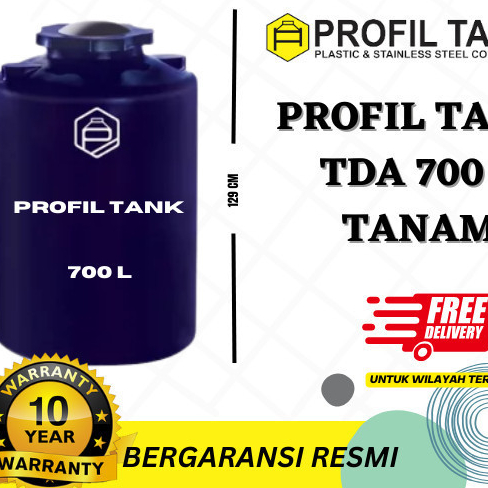 Toren Air Profil Tank 700 Tanam - TDA 700 Liter - Biru