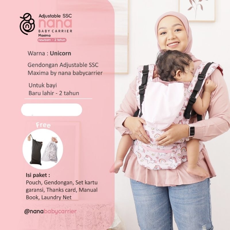 Gendongan Bayi Adjustable SSC Maxima Nana Baby Carrier