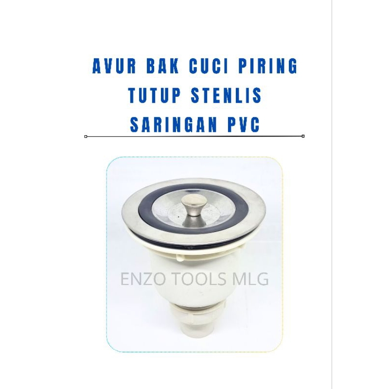 Avur Bak Cuci Piring Bibir Stenlis Tutup Stenlis