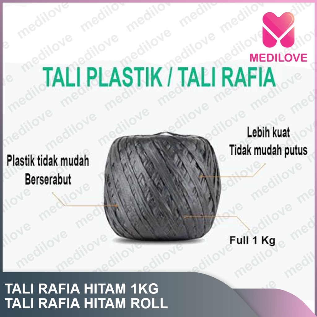 

TALI RAFIA HITAM 1KG / TALI RAFIA HITAM 1KG / TALI RAFIA TEBAL 1KG