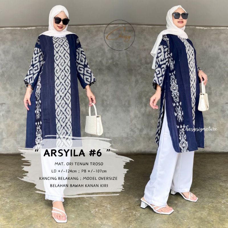ARSYILA TUNIK / TUNIK TENUN TROSO / TUNIK BATIK WANITA / BAJU TENUN LURIK