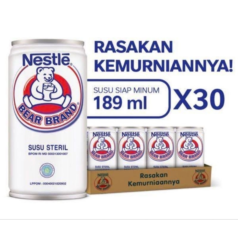 

BEAR BRAND 1 KARTON / DUS / SLOP SUSU BERUANG SUSU STERIL KALENG 189 ML (JATIM)