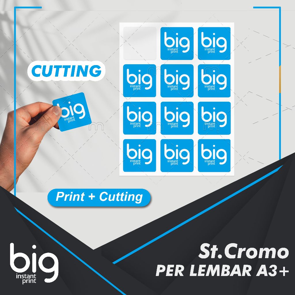 Cetak Stiker A3+ | Cetak Stiker Label | Cetak Stiker Cromo | + CUTTING