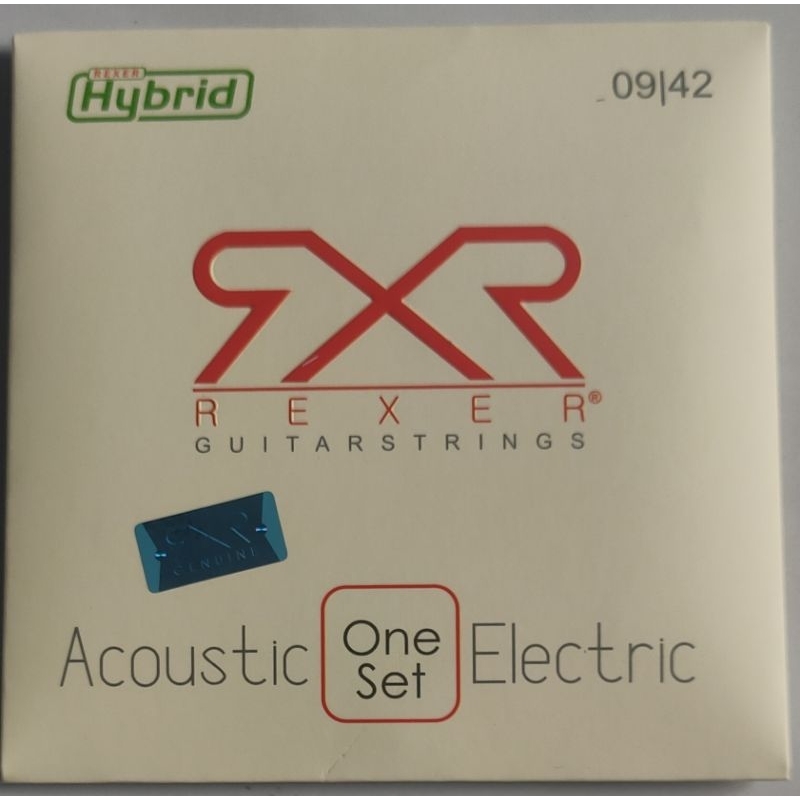 senar gitar rexer akustik elektrik 1set 09|042