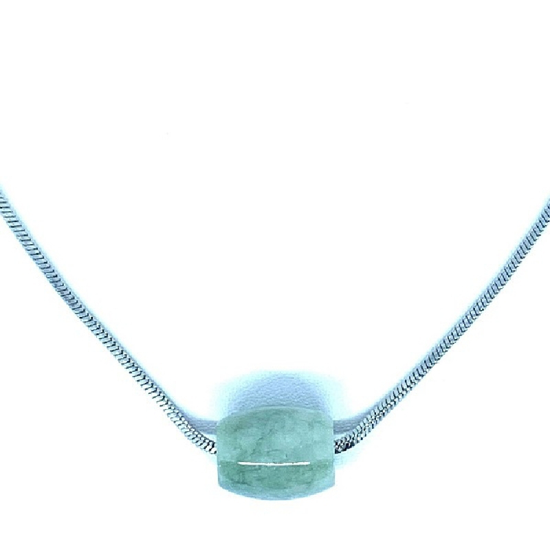 Kalung Titanium Bandul Giok Burma